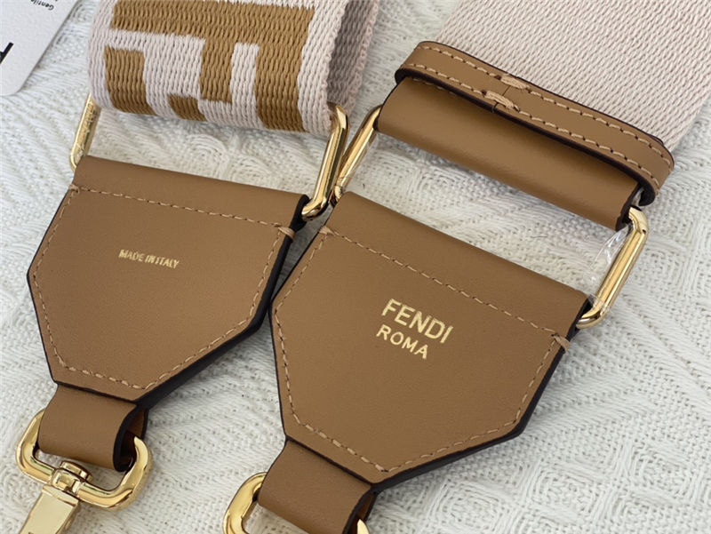 Fendi STRAP YOU ribbon shoulder strap Camel High