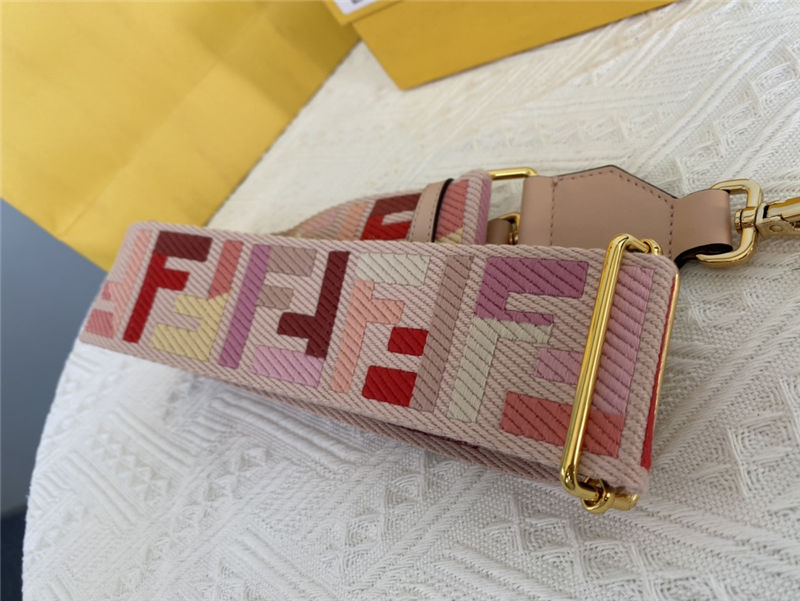 Fendi STRAP YOU multicolor ribbon shoulder strap Pink High