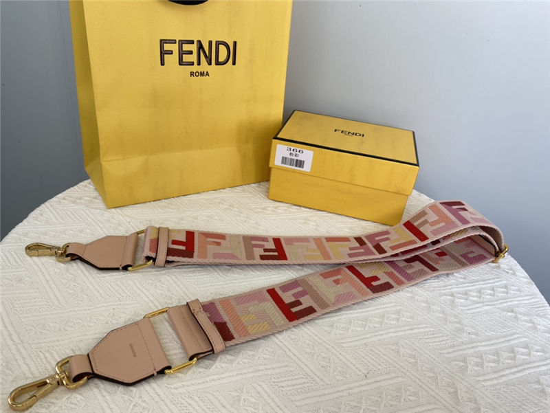 Fendi STRAP YOU multicolor ribbon shoulder strap Pink High