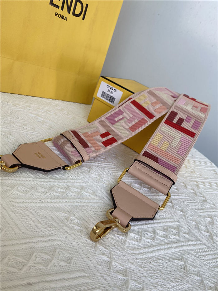 Fendi STRAP YOU multicolor ribbon shoulder strap Pink High