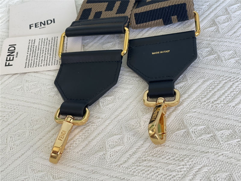 Fendi STRAP YOU ribbon shoulder strap Black High