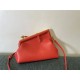 Fendi First Small Leather Bag Orange Red High