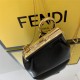 Nano Fendi First Charm Leather Black High