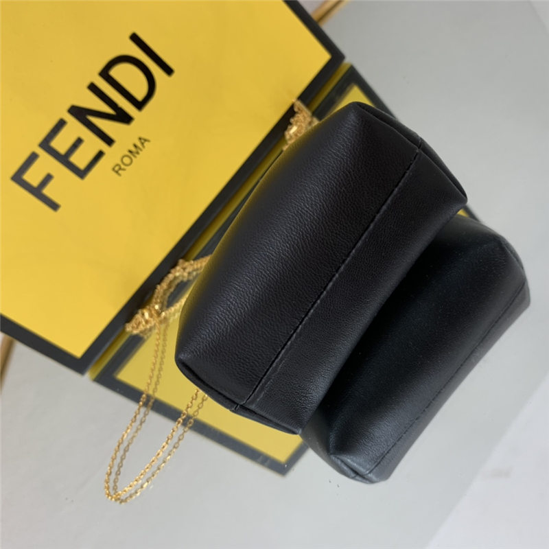 Nano Fendi First Charm Leather Black High