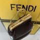 Nano Fendi First Charm Leather Coffee High