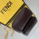 Nano Fendi First Charm Leather Coffee High