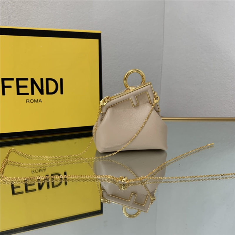 Nano Fendi First Charm Leather Pink High