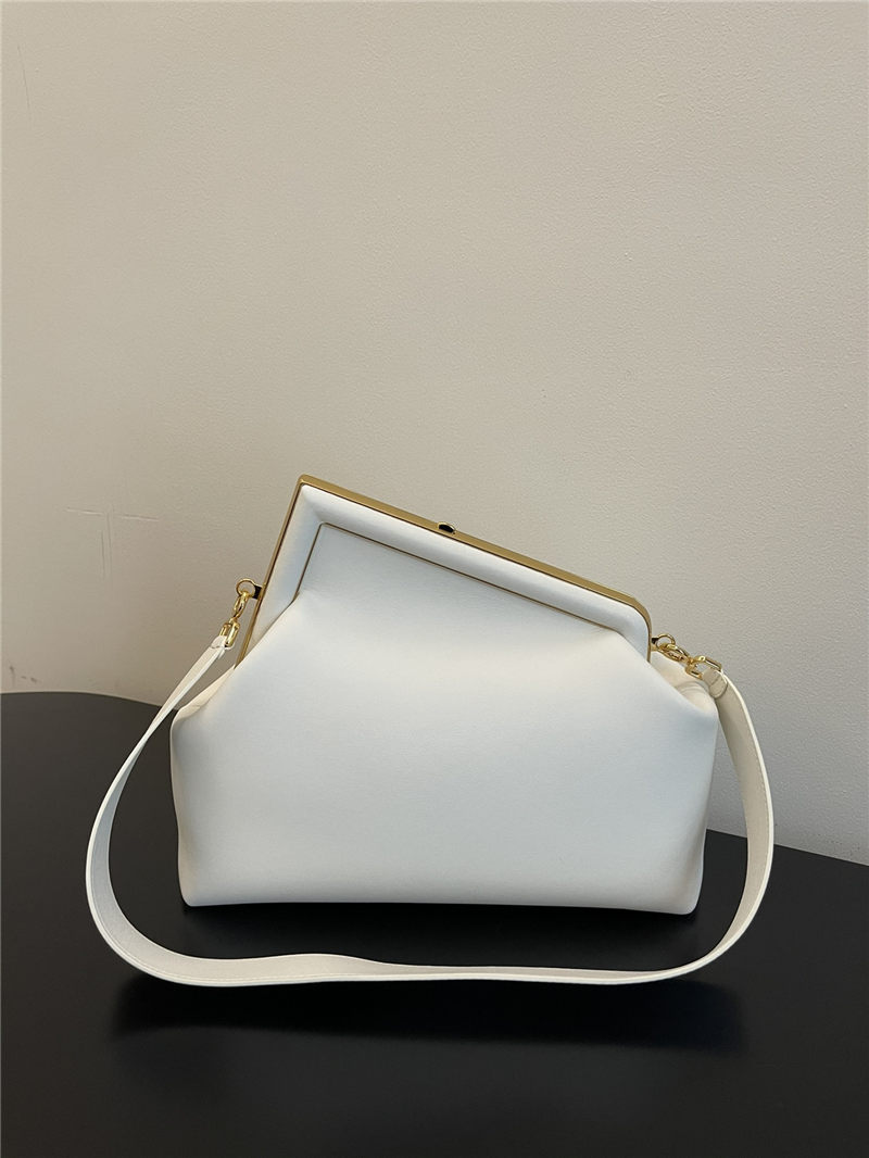 Fendi First Medium Leather Bag White High