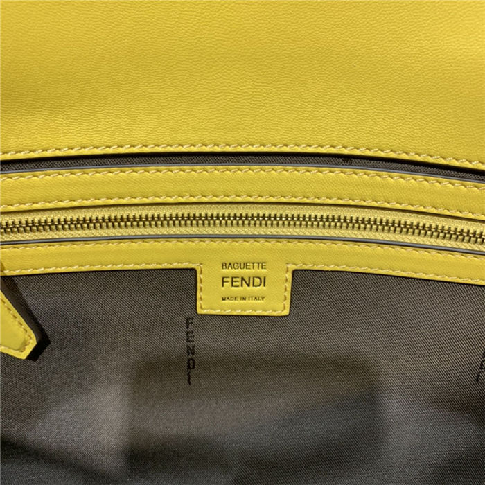 LARGE BAGUETTE leather bag Yellow High