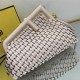 Fendi First Small Braided Leather Bag Beige High