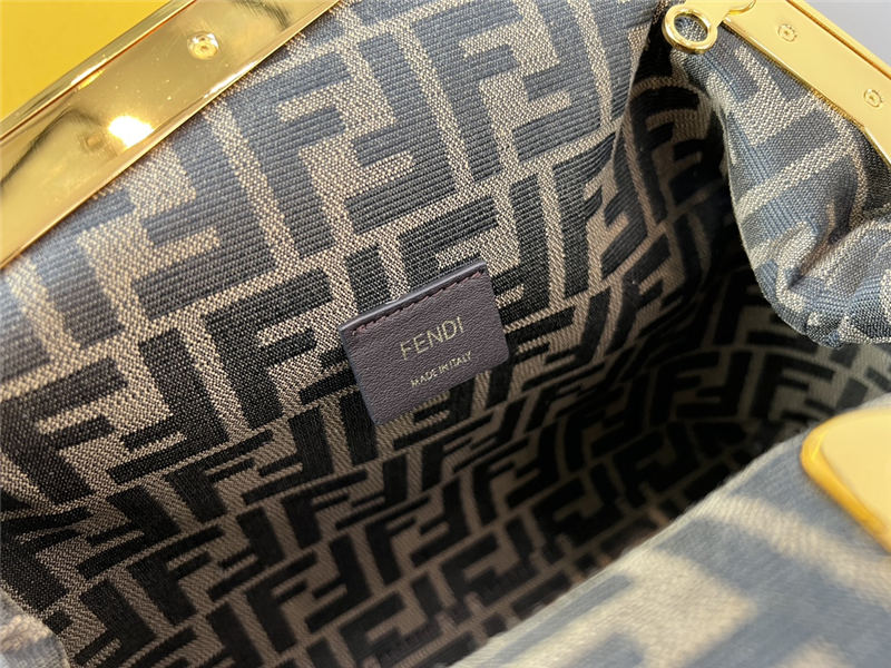 Fendi First Medium Leather Bag Yellow High