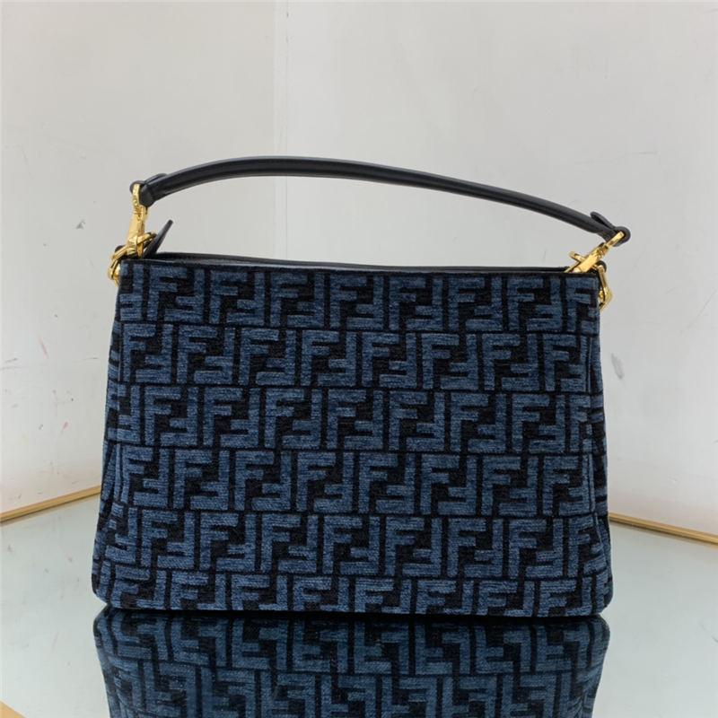 Fendi O’Lock Zipper tapestry fabric bag High