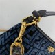 Fendi O’Lock Zipper tapestry fabric bag High