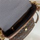 Baguette houndstooth wool bag with FF embroidery High