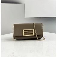 BAGUETTE Chain Leather bag Taupe High