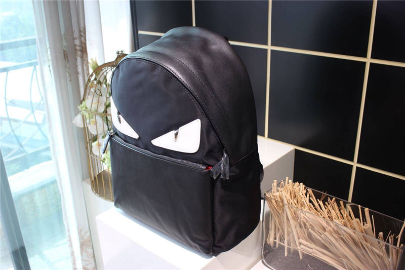 BAG BUGS BACKPACK Nylon and Leather Black-White High