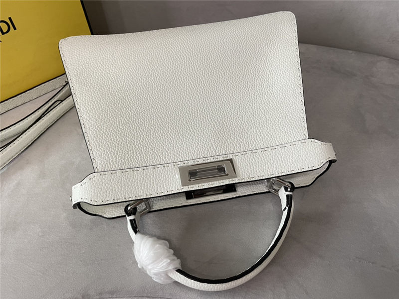 PEEKABOO ISEEU MEDIUM Cuoio Romano leather bag White High