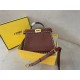 PEEKABOO ISEEU SMALL full grain leather bag Burgundy High