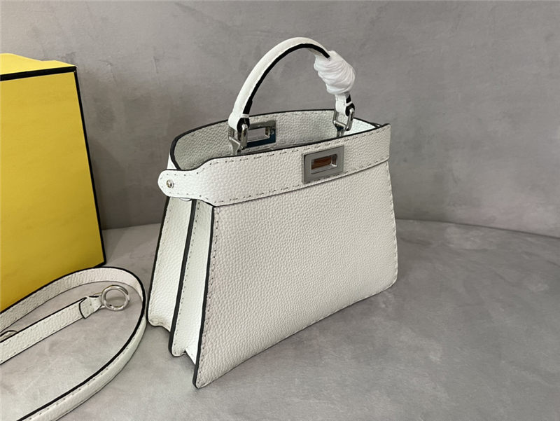 PEEKABOO ISEEU SMALL Cuoio Romano leather bag White High