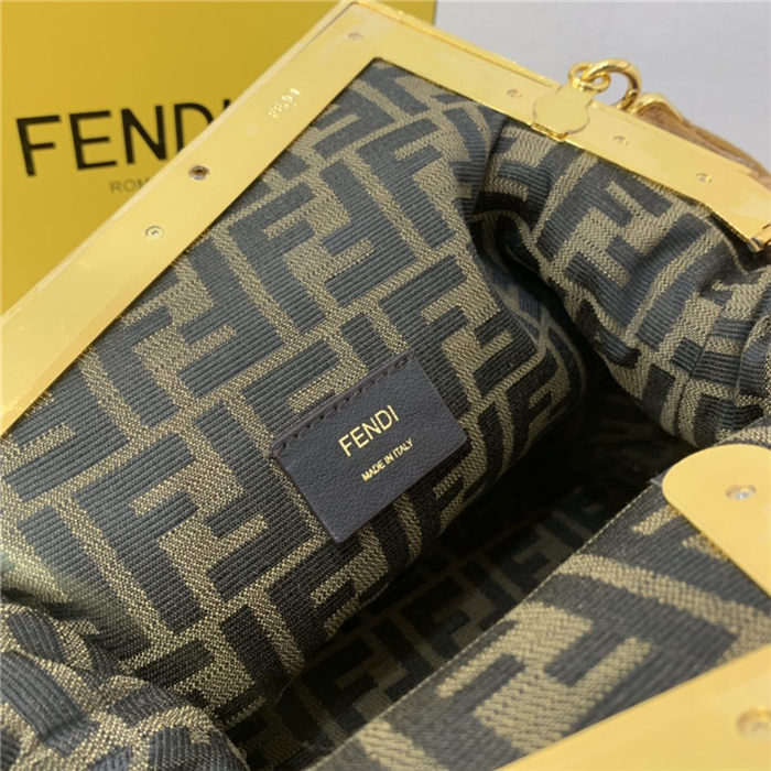 Fendi FIRST MEDIUM sheepskin bag Brown High