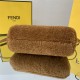 Fendi FIRST SMALL sheepskin bag Brown High