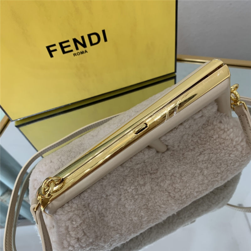 Fendi FIRST SMALL sheepskin bag Pink High