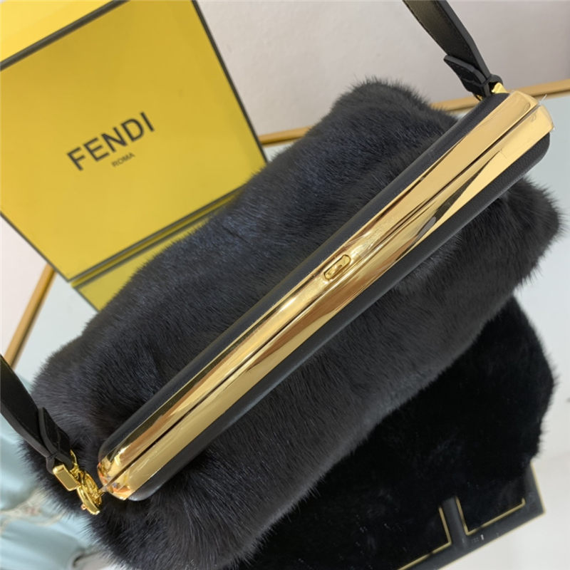 Fendi FIRST MEDIUM mink bag Black High