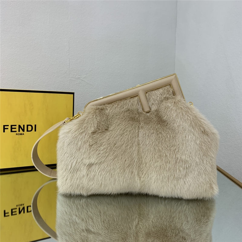 Fendi FIRST MEDIUM mink bag Pink High