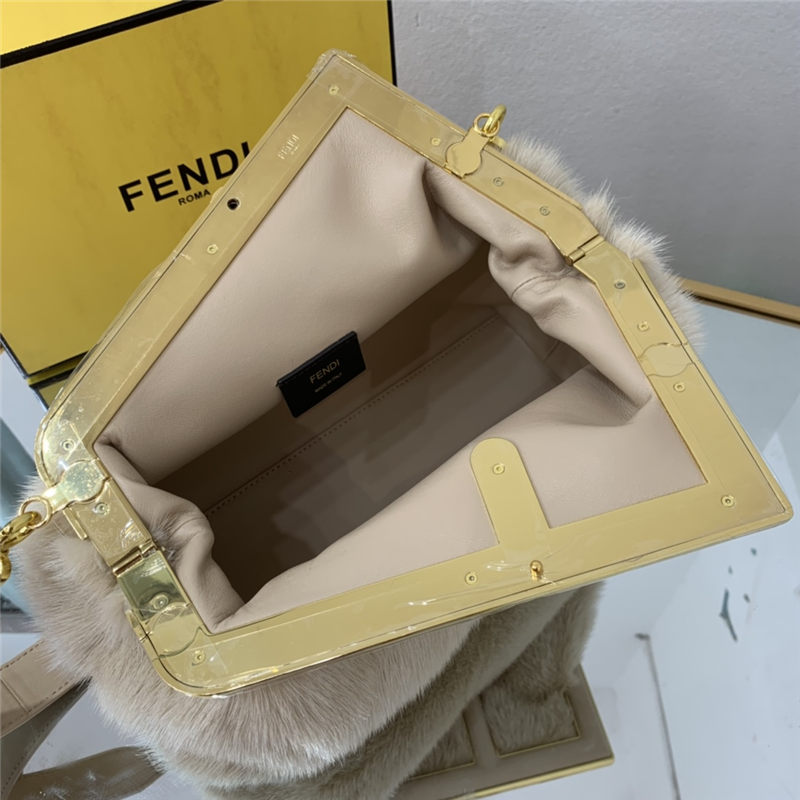 Fendi FIRST MEDIUM mink bag Pink High