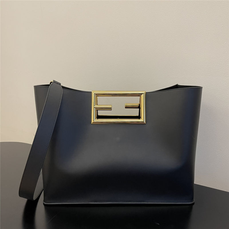 Fendi WAY MEDIUM leather bag Black High