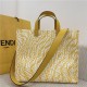 Fendi SHOPPER glazed canvas bag Yellow High