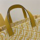 Fendi SHOPPER glazed canvas bag Yellow High