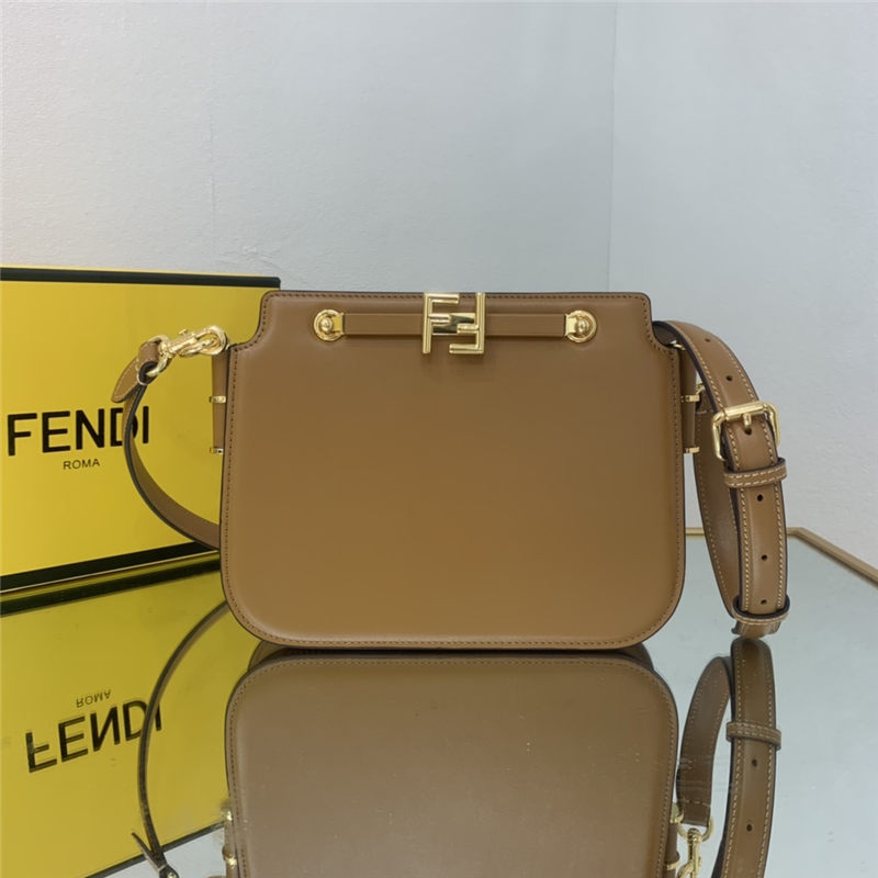 Fendi TOUCH leather bag Brown High