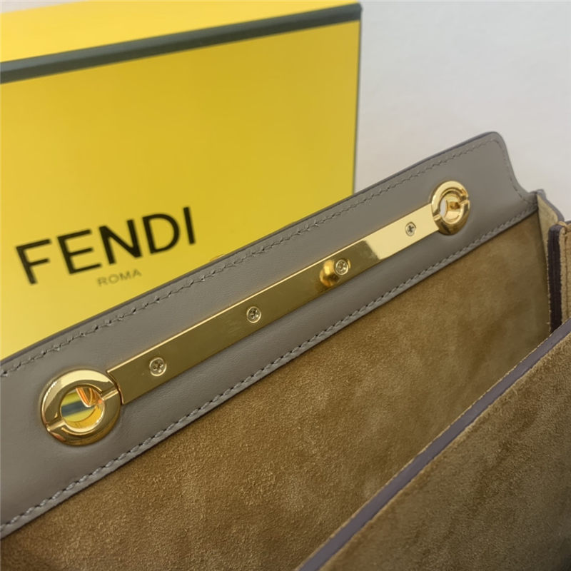 Fendi TOUCH leather bag Grey High