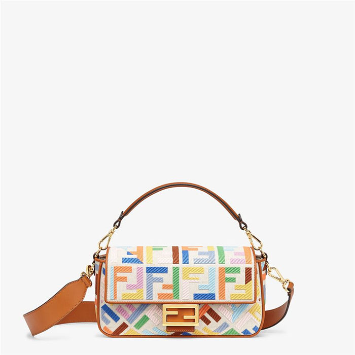 BAGUETTE canvas bag Multicolor Beige High