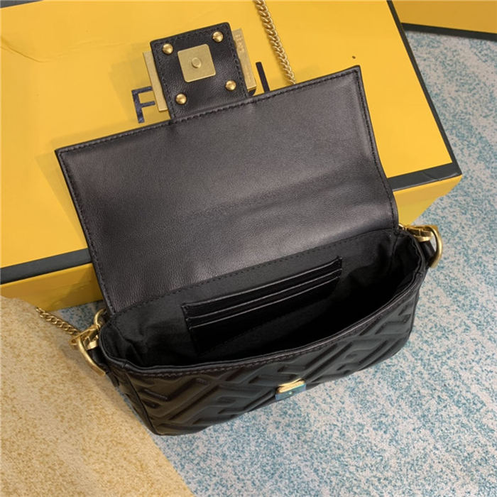 MINI BAGUETTE leather bag black High