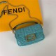 MINI BAGUETTE leather bag blue High