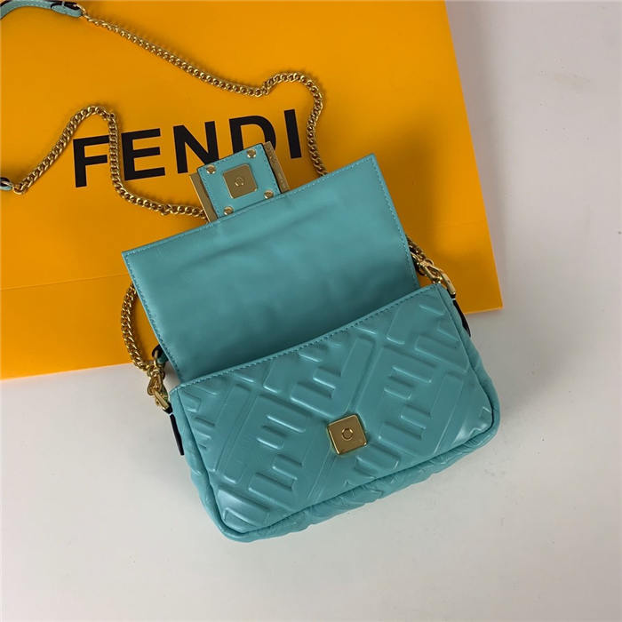 MINI BAGUETTE leather bag blue High