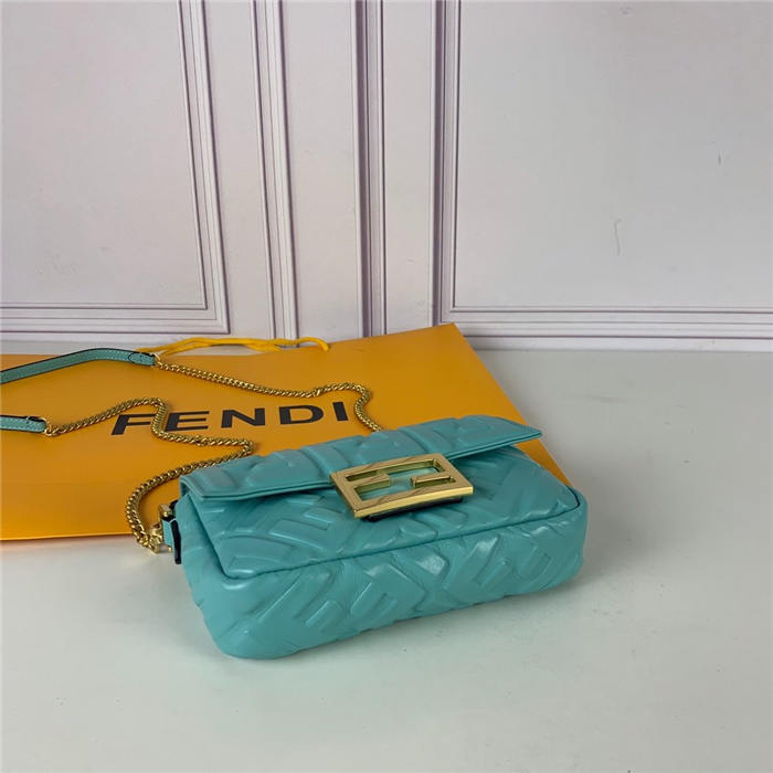 MINI BAGUETTE leather bag blue High