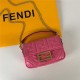 MINI BAGUETTE leather bag pink High