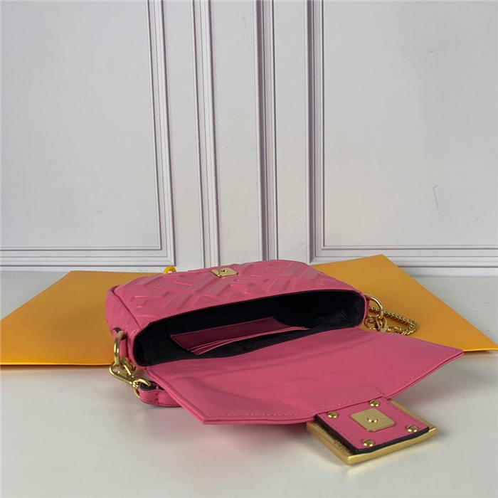 MINI BAGUETTE leather bag pink High