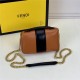 MINI BAGUETTE CHAIN nappa leather bag Brown and black High