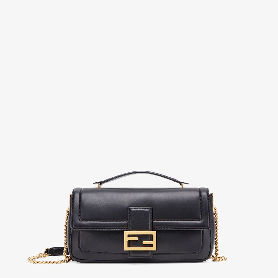 BAGUETTE CHAIN nappa leather bag Black High