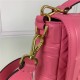 LARGE BAGUETTE leather bag Pink High