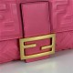 LARGE BAGUETTE leather bag Pink High