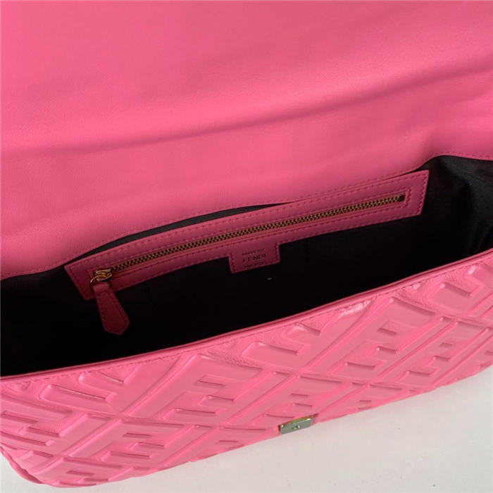 LARGE BAGUETTE leather bag Pink High