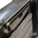 LARGE BAGUETTE leather bag black High