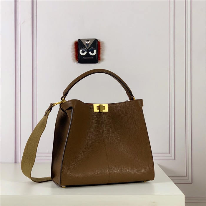 PEEKABOO X-LITE MEDIUM leather bag Brown High