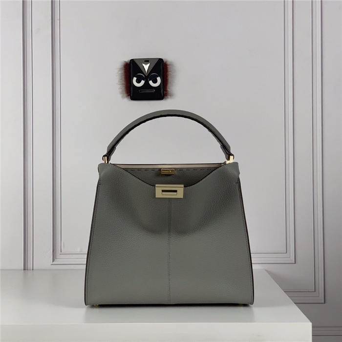 PEEKABOO X-LITE MEDIUM Cuoio Romano leather bag Gray High