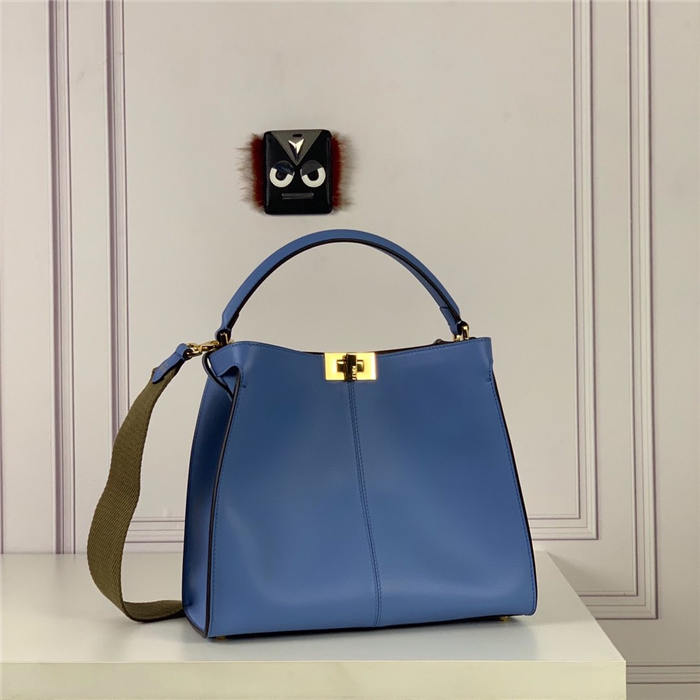 PEEKABOO X-LITE MEDIUM leather bag Blue High